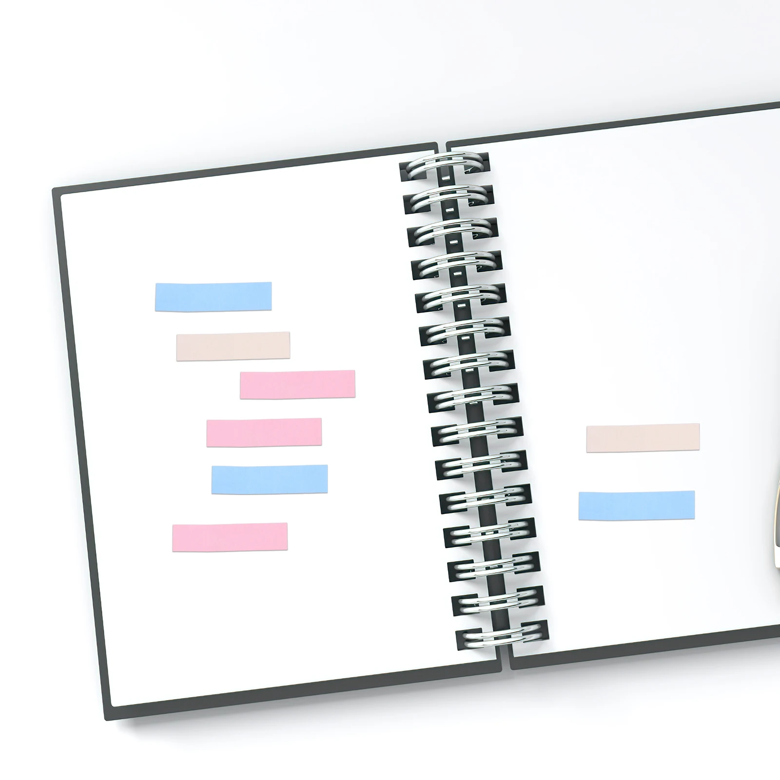 

4 Boxes Colorful Label Stickers PET Index Tabs Pink Cream Semi Transparent Modern Page Markers Study Accessories