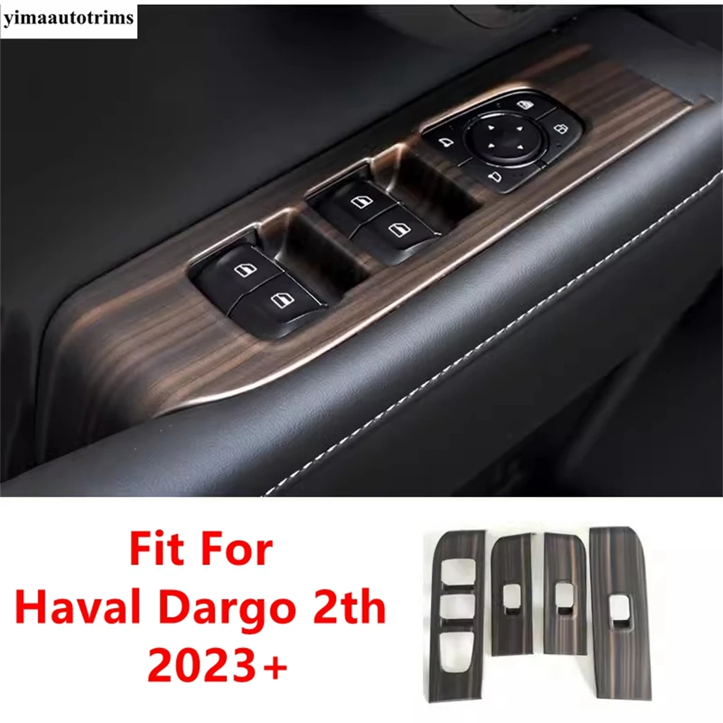 

Car Inner Door Armrest Window Lift Control Switch Panel Decoration Cover Trim For Haval Dargo 2th 2023 2024 Accessories Interior