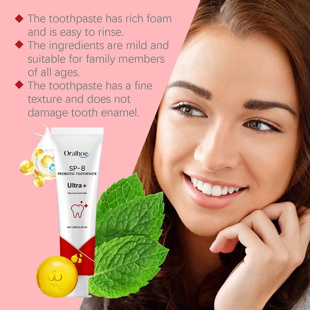 SP-8 Toothpaste Whitening Toothpaste Fresh Breath Triple Management Teeth Health Deep Product Probiotic Whitening Oral