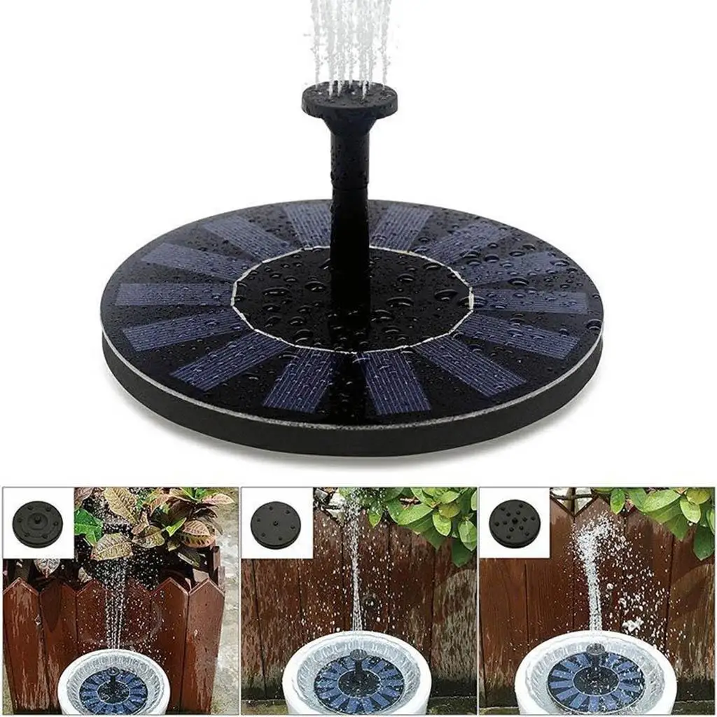 Mini Solar Powered Bird Bath Fountain Pump for Pond, Pool, Garden, Fish Tank, Aquarium