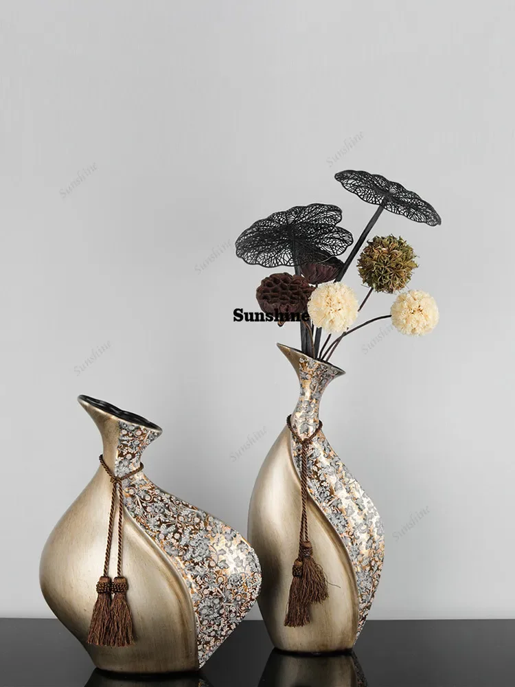 High-end home furnishing small mouth lucky ceramic vase ornament home accessoriesTJ