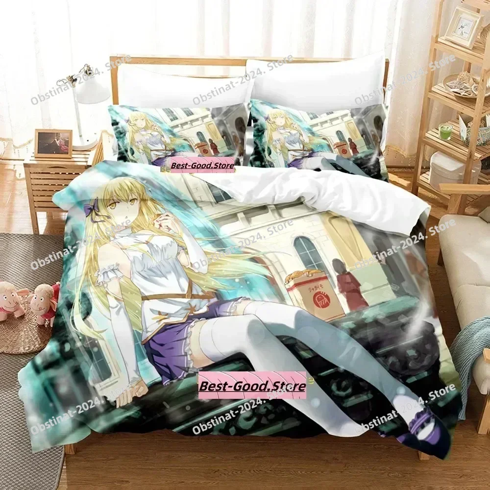 Is It Wrong to Try to Pick Up Girls in a Dungeon 3D Print Comforter Bedding Set Bed Set Quilt Cover Pillowcase,King Queen Size