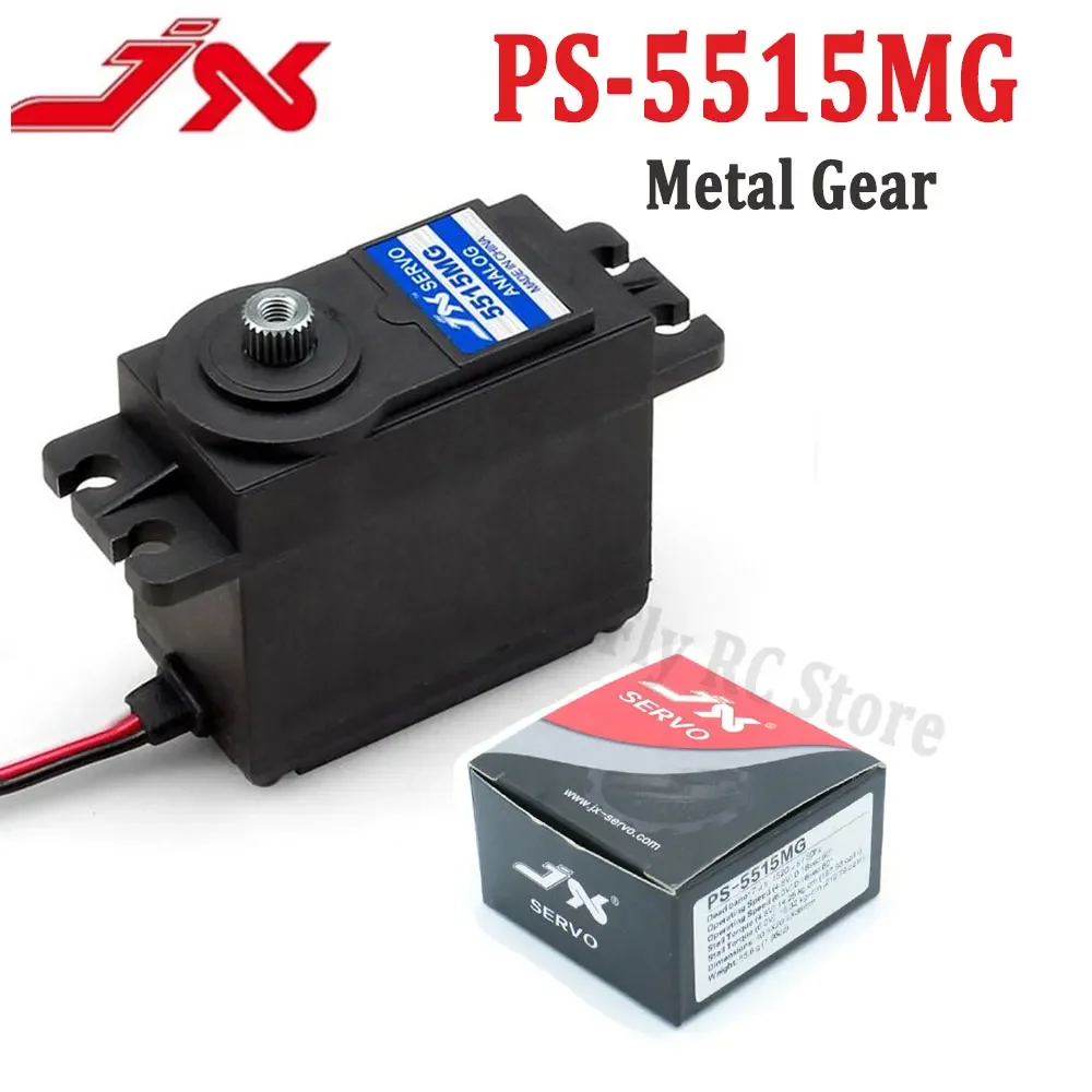 

1-2pcs JX Servo PS-5515MG 15KG High Precision Steering Metal Gear Analog Standard Servo For 1:8/1:10 RC Car Airplane Parts