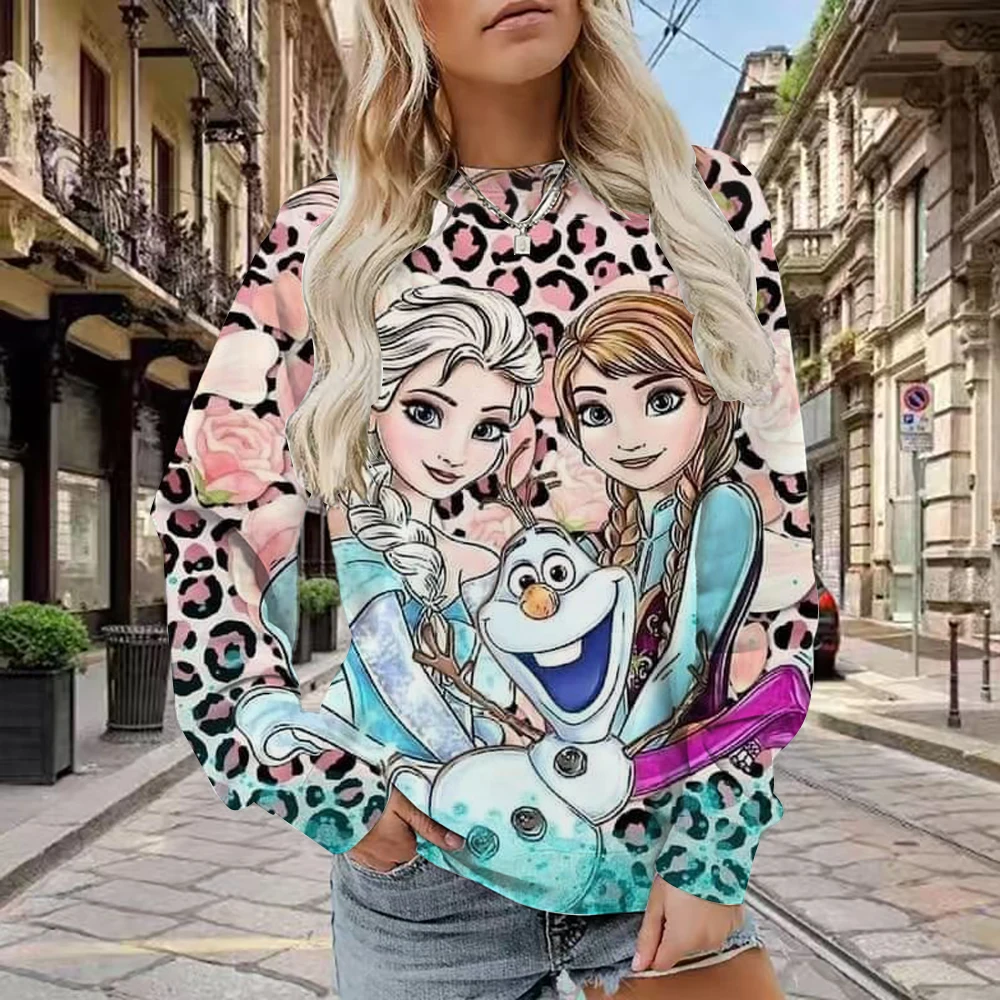 بلوفر ديزني برينسيس فينتاج ريترو كريسماس مضحك هزاز، هوديي حراري عصري للعطلات والشتاء #6