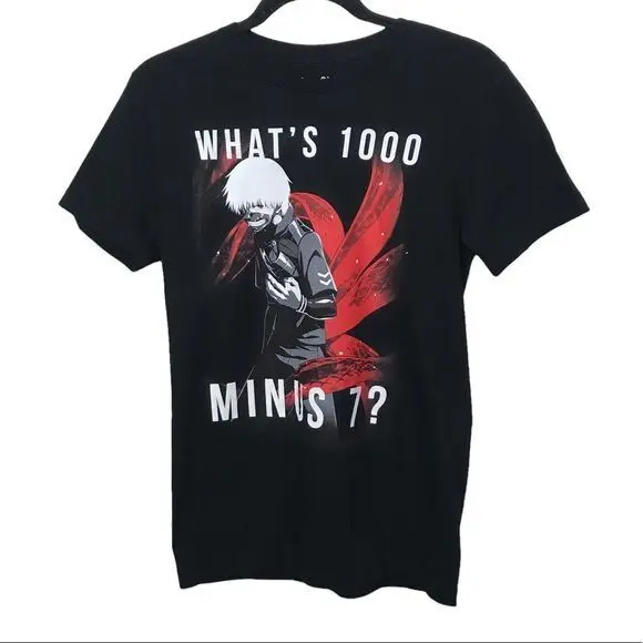 Tokyo Ghoul Funimation T-shirt nera a maniche corte T-shirt grafica XS New Fashion Top Tees