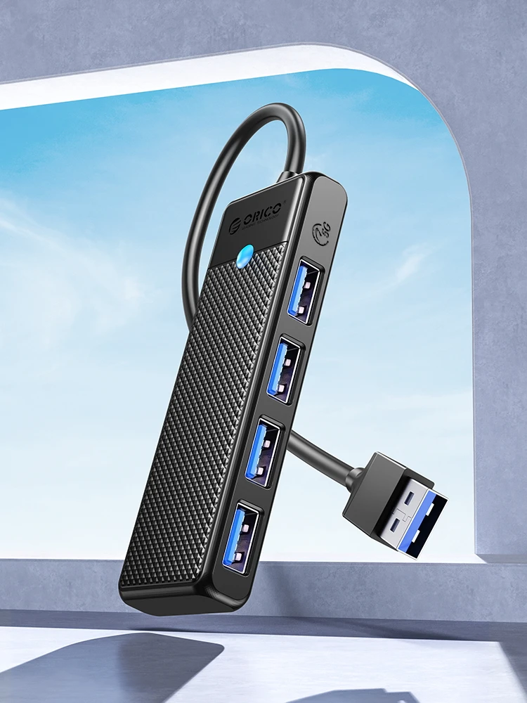 ORICO HUB USB Typu C 3.0 4-Portowy Rozdzielacz Adapter USB HUB Stacja Dokująca Rozszerzająca Ultra-Cienki Adapter OTG Do Akcesoriów Komputerowych PC — zdjęcie produktu 7