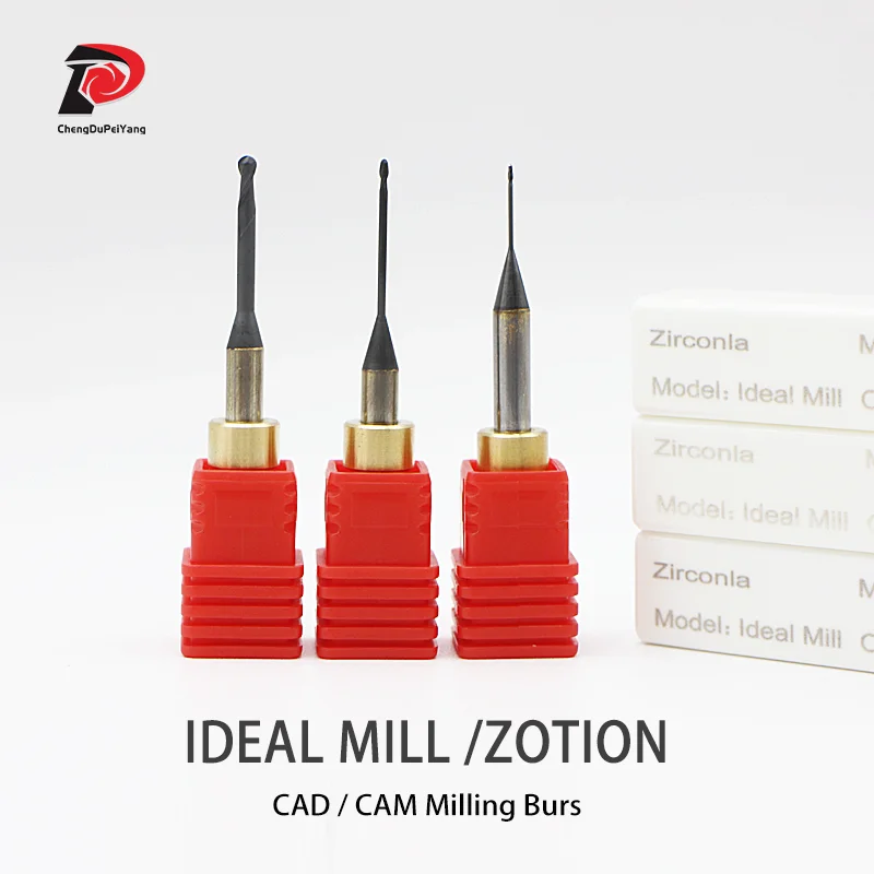 

Dental Cad Cam Zirconia Wax PMMA For Ideal Mill ZOTION Tungsten Carbide Milling Burs CVD