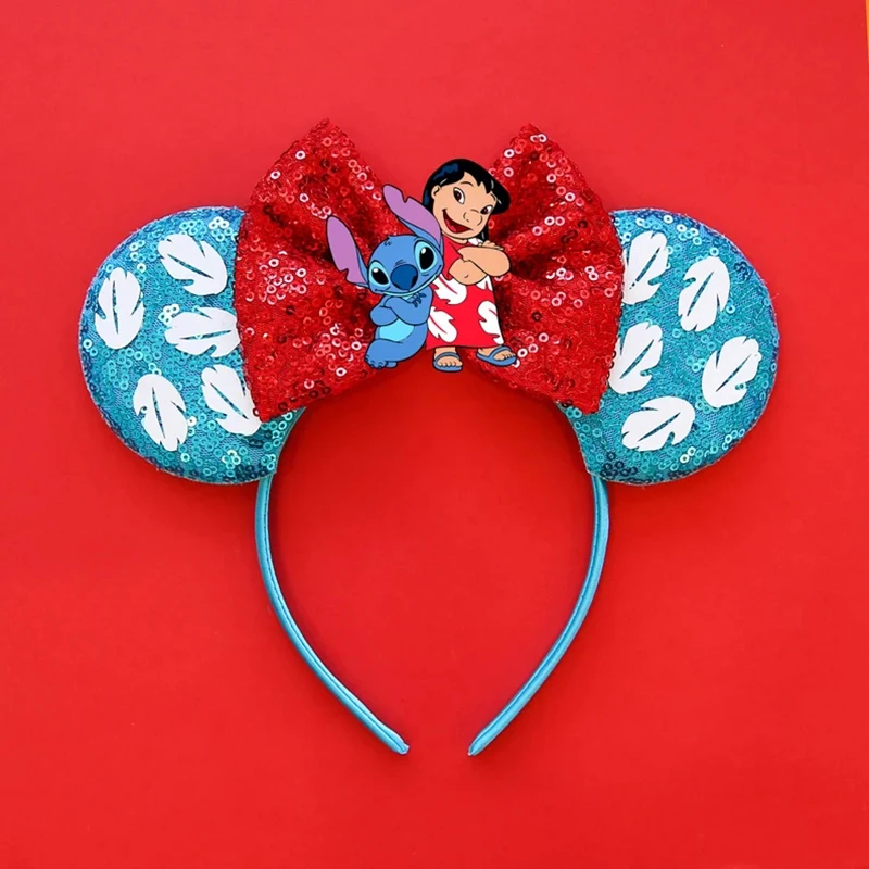 Lilo & Stitch Ears Headbands Kids Cute Stitch Hair Accessories Women Angel Hair Band Girls Disney Mickey Headwear Festival Gifts