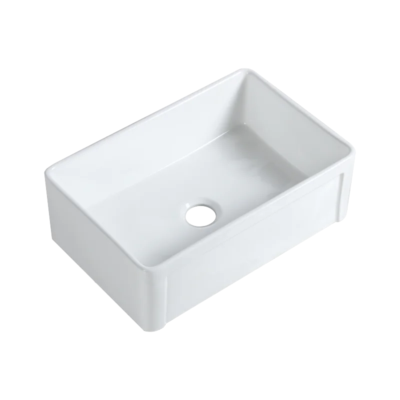 

American ceramic sink single sink under the counter basin, export kitchen household embedded, large sink integrated