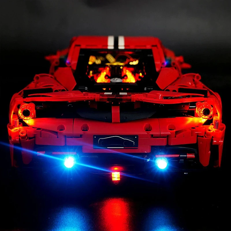 

RC DIY LED Light Kit For LEGO CADA 61042 Technical Sports Car( Only LED Light,Without Blocks Model)
