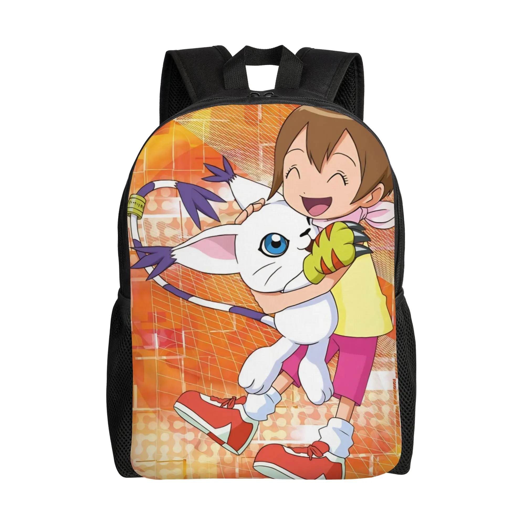 

Tailmon Digimons Cartoon Cool Backpack Sports Student Business Daypack for Men Women College Canvas Bags