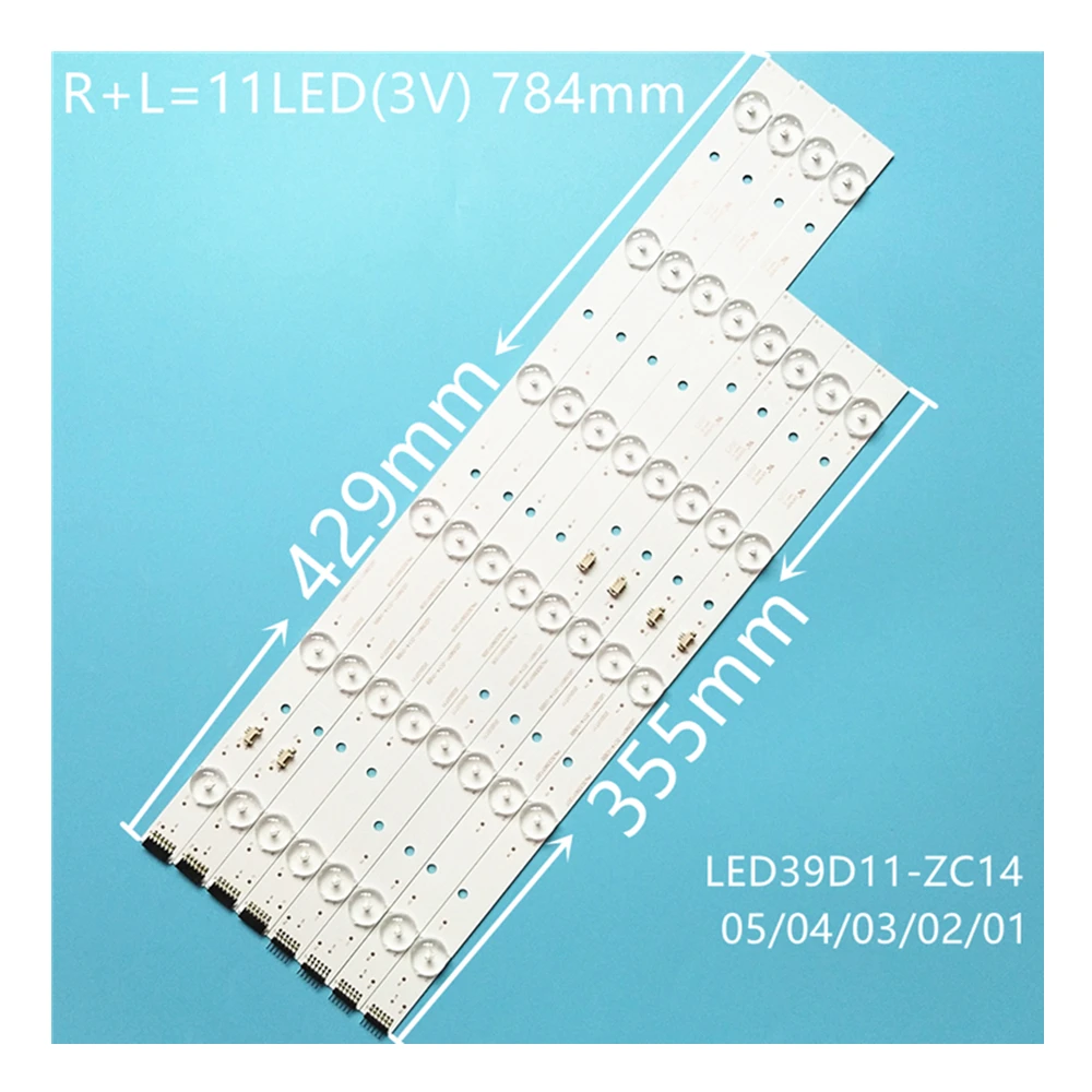 LED light strip (8) for JVC LT-39M640 LE39PUV3 39DU3000 MTV-4029LTA2 LED 39D11-ZC14-05/02/03/04/01 30339011206