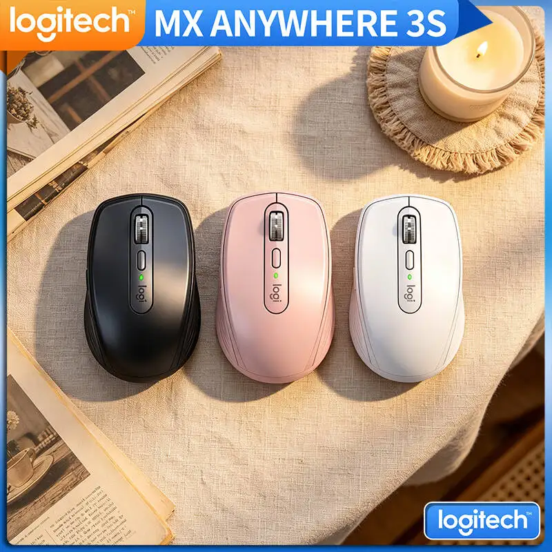 Logitech MX Anywhere 3S Creator Mouse - 8000 DPI, Hyper-Scroll, Silent Click, USB-C Charging, Multi-OS for Design Work