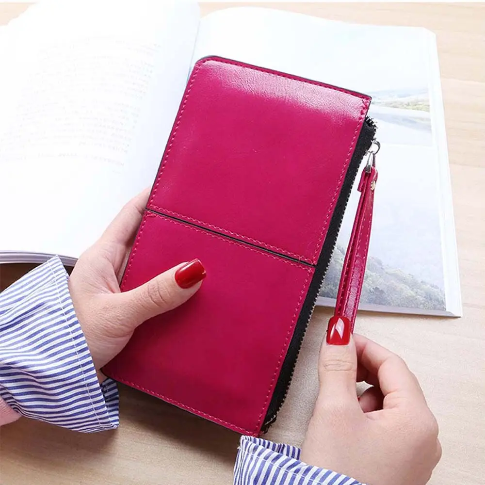 Gift Lady Clutch Money Bag With zipper Handbag Money clip Long Wallet Card Holder Card Case Coin Purse