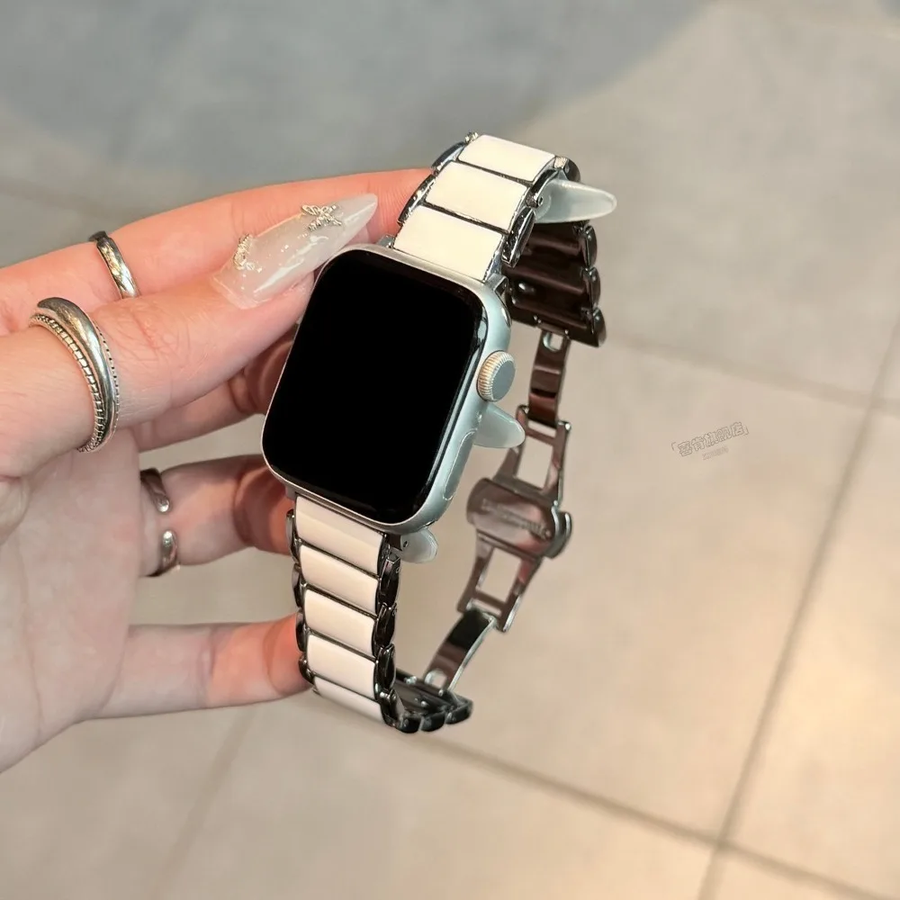 Für Apple Watch Glänzendes Armband, geeignet für Größen 38-49mm, kompatibel mit iWatch S11-1 SE Ultra Serie (Uhr nicht enthalten).