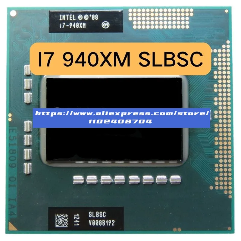 

Intel Core i7-940XM i7 940XM SLBSC 2.1 GHz Quad Core CPU Processor 8M 55W Socket G1 / rPGA988A