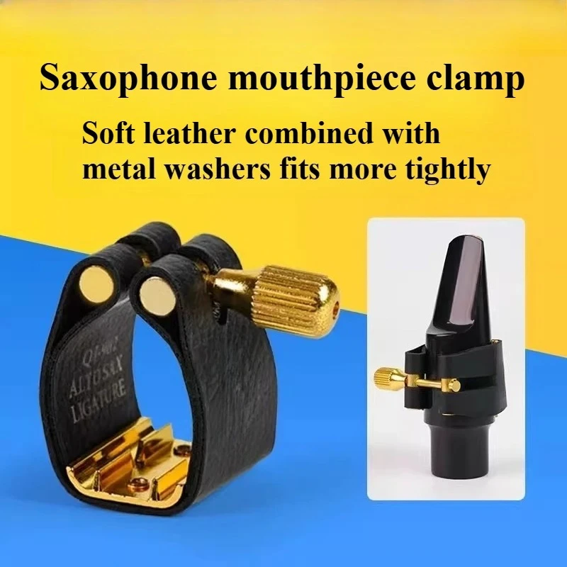 

Saxophone plastic mouthpiece ligature, suitable for alto, tenor, and soprano saxophones.
