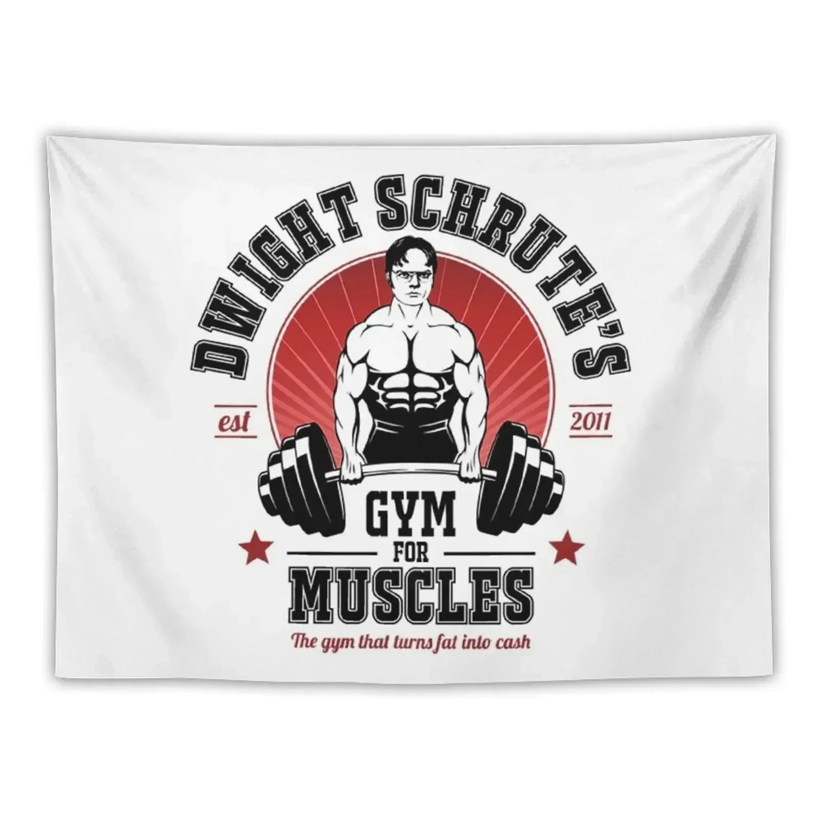 Dwight Schrute T-ShirtDwight Schrute's Gym For Muscles Tapestry Christmas Decoration Wall Mural Tapestry