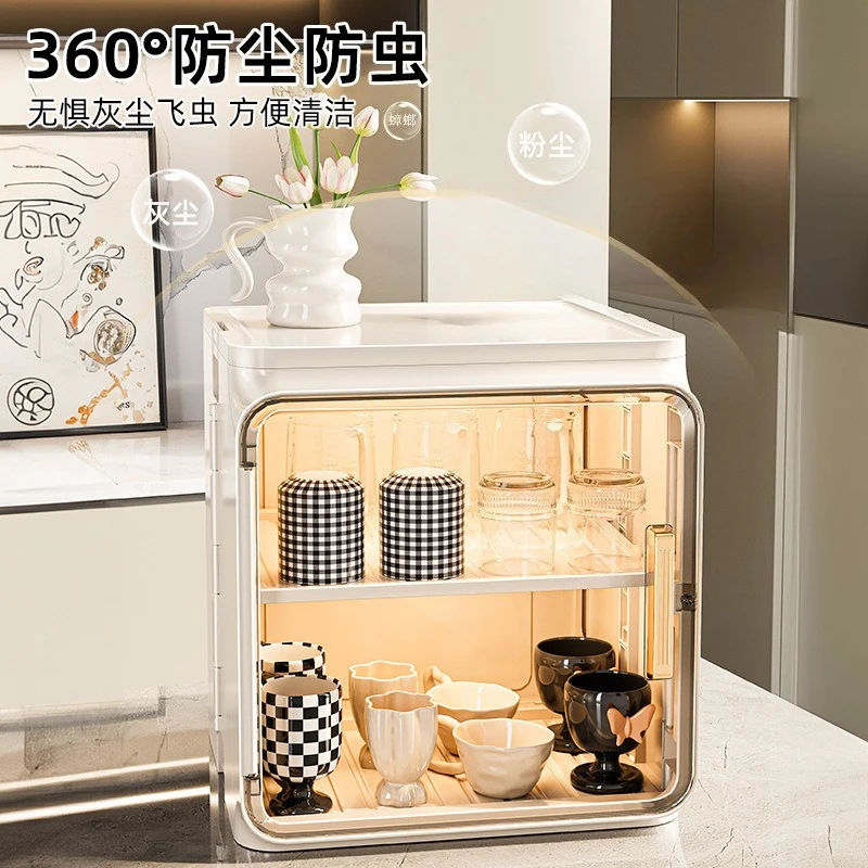 Premium Dustproof Cup Holder Organizer - Desktop Tea/Coffee Mug Rack with Drainage for Cups, Glasses & Teaware Storage