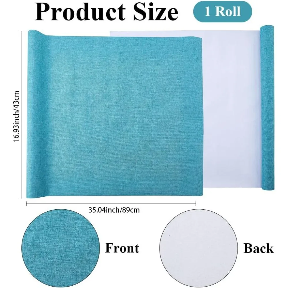 Blue Book Cloth Fabric Surface Paper Backed 35 x 17 Inch for Books Binding Bookcover Notebook Album Scrapbooking Archival DIY