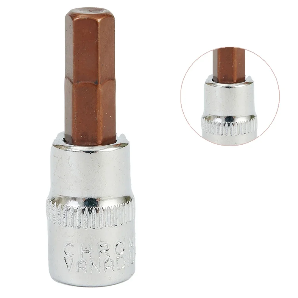 

5pcs 1/4inch Silver Chrome Vanadium Steel Screwdriver Bit Socket Set H3-H7 Hexagon Screw Driver Bits Tools Hand Tools