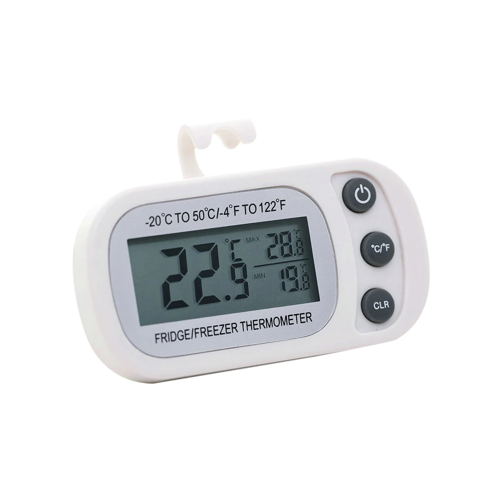 New Electronic Digital Refrigerator Freezer Thermometer Max/Min Record Function With Hook Household Kitchen Thermometer