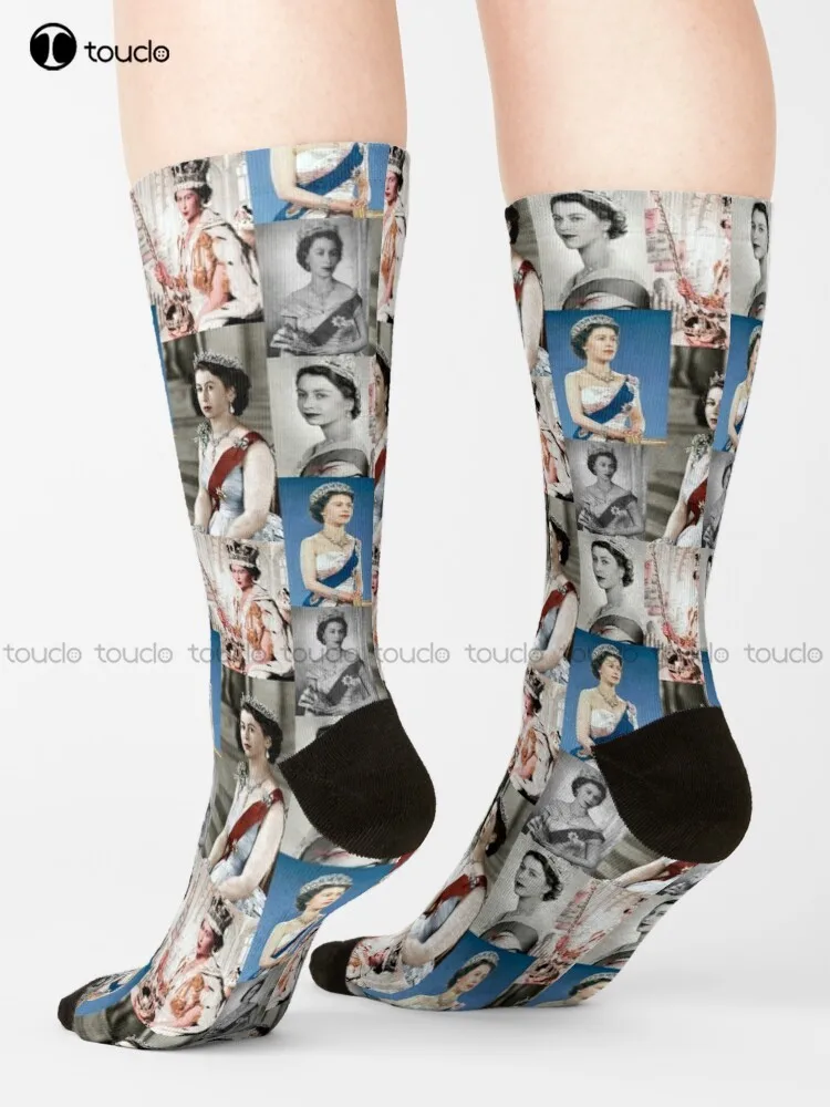 Queen Elizabeth Ii Young Socks Custom Socks 360° Digital Print Street Skateboard Socks Unisex Adult Creative Funny Socks New Art