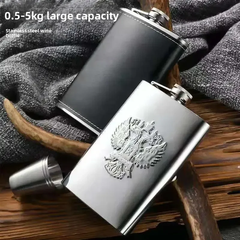 

Портативный винный горшок из нержавеющей стали 304 5 унций/8 унций для алкоголя, русская маленькая фляжка, воронка для переноса, мини-плоская бутылка вина