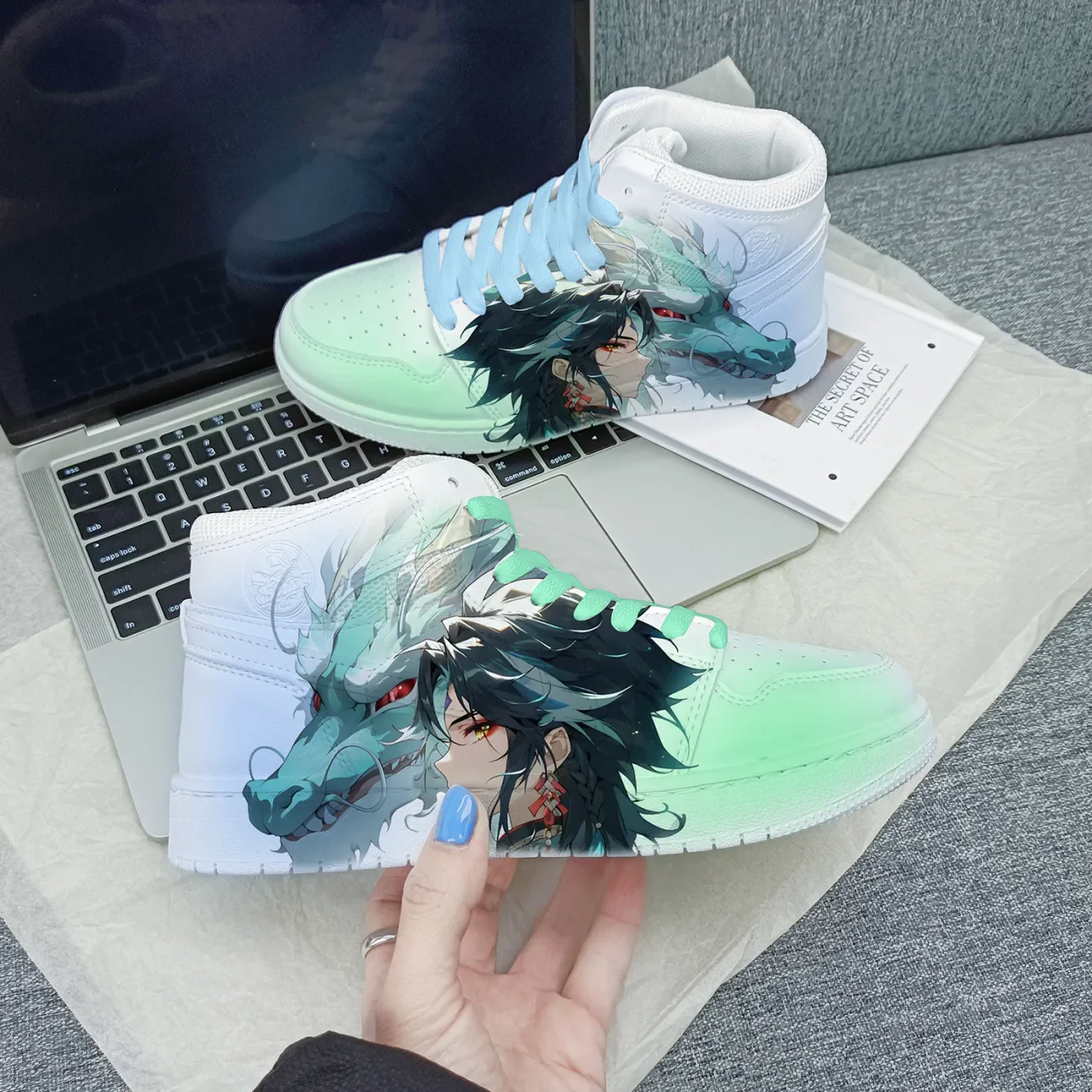 Anime Genshin Impact Xiao Cosplay Anime Little White Shoes Student Flat Bottom Casual Sports Shoes Halloween props gift view 3