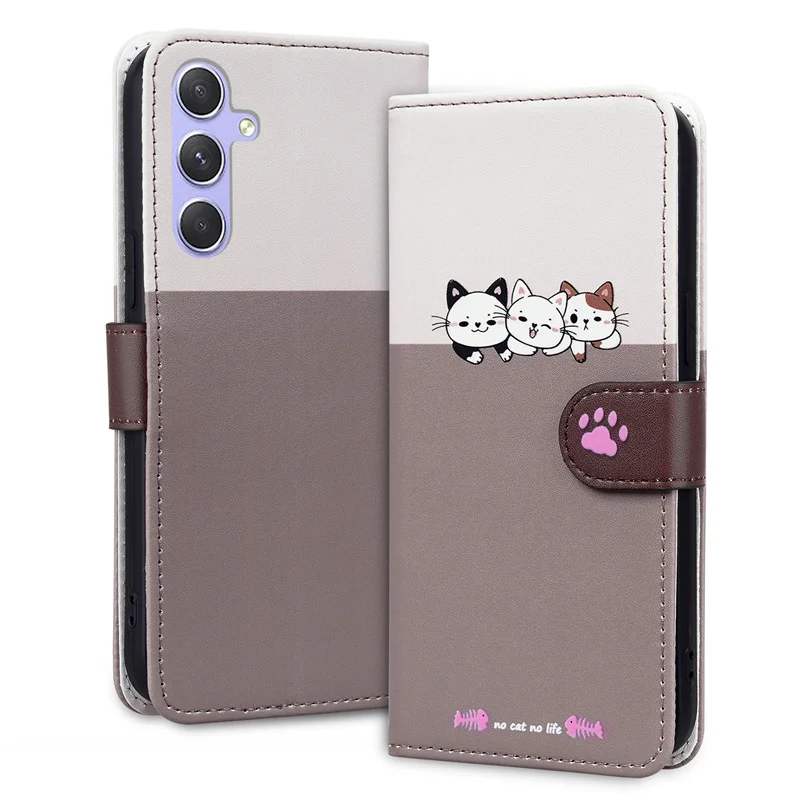 เคสโทรศัพท์หนังสัตว์น่ารักสำหรับ Apple iPhone 15 11 12 MINI 14 Pro XR 6S 6 7 8 plus SE เคสมีช่องเสียบบัตร