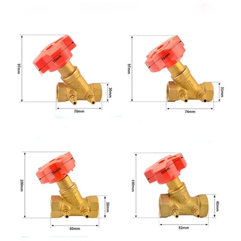 

DN15/DN20/DN25/DN32/DN40/DN50Brass static, magnetic thread, digital locking balance valve, flow control valve