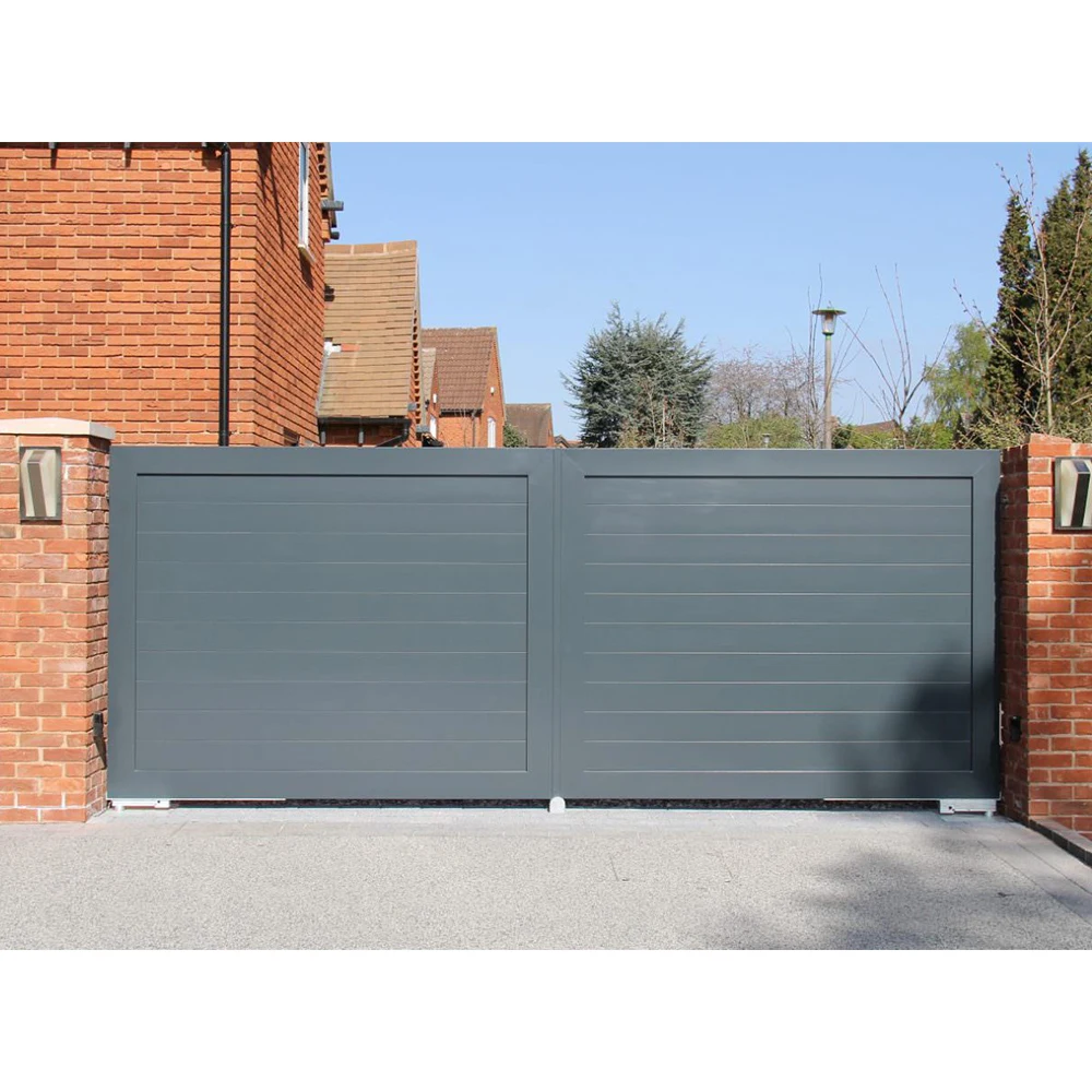 Sleek Modern Design Automatic Swing Opening Aluminum Driveway Gate