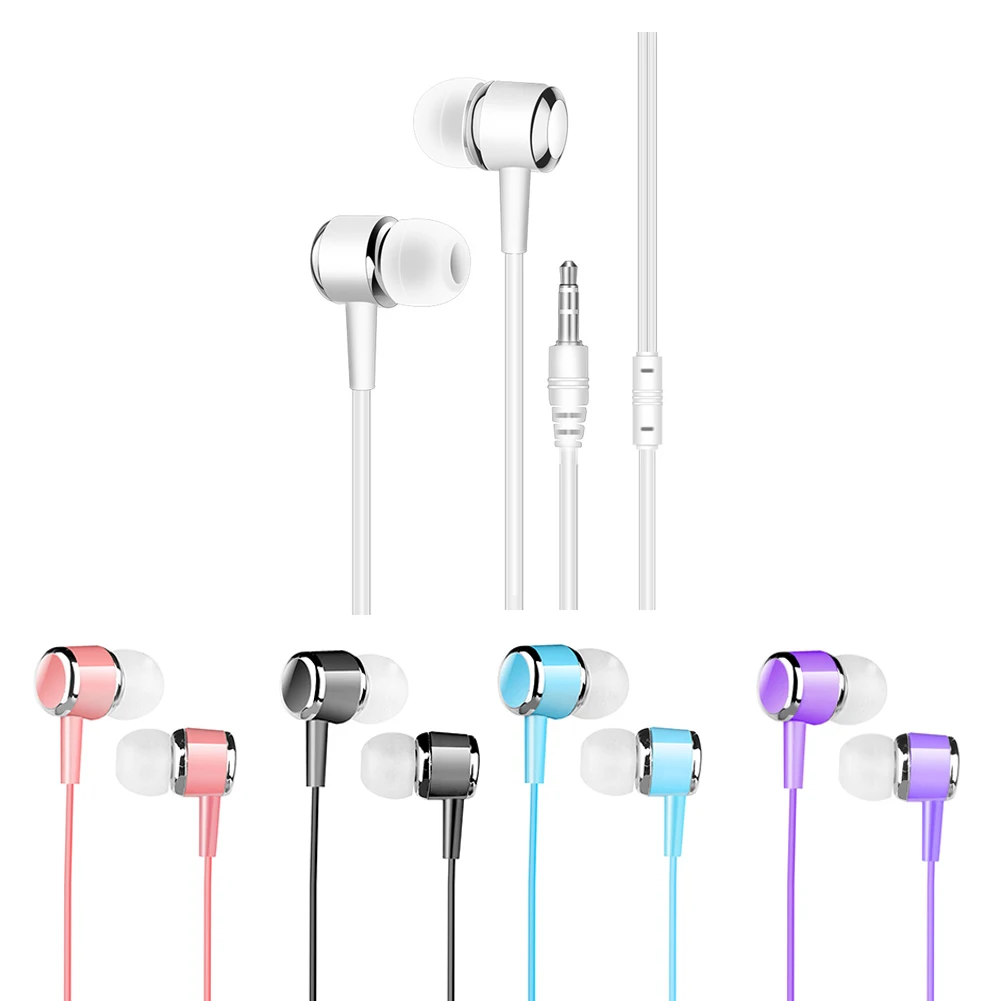 Universal 3.5mm Plug In-Ear Earbuds Wired Headsets Sports Earbuds Headset No Mic For Mobile Phone PC Laptop Computer MP3