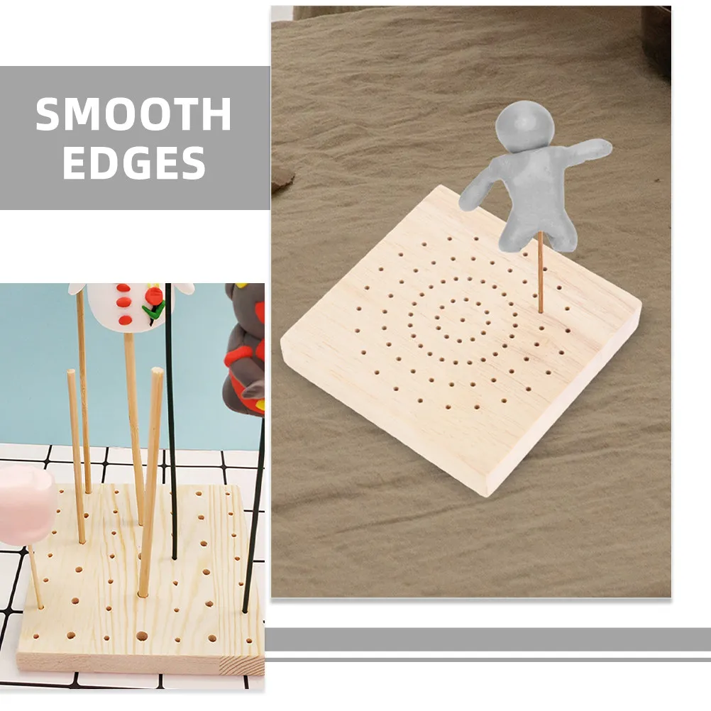 Picture 5: 1Set Wood Insert Board for Sculpting Clay Display Stand Drying Base Shelf Display Holder Exquisite Workmanship Comfortable