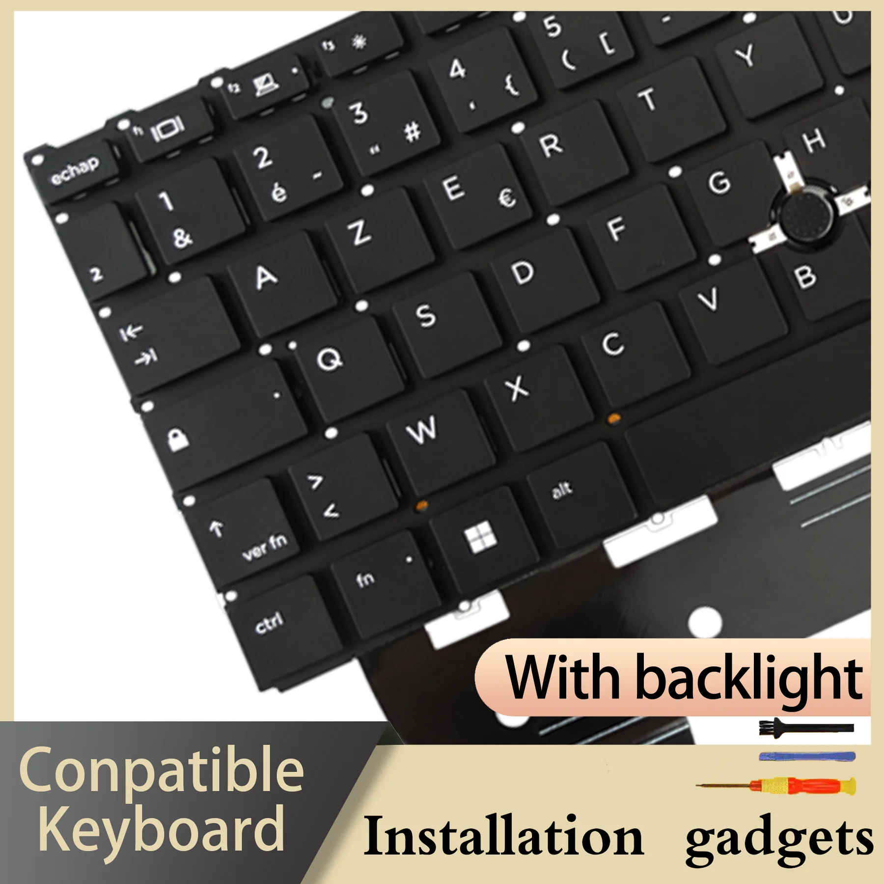 For HP EliteBook 840 G7/845 G7/840 G8 Laptop Backlit Replacement Keyboard US/UK/PT/Latin Spain/French/Spain/DE/Brazil Layout