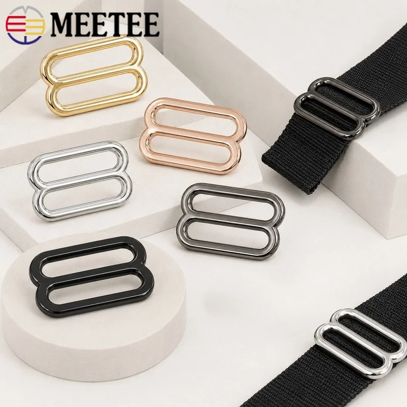 

10Pcs 20/25/32/38mm Metal Tri-Glide Buckles Bag Strap Slider Clasp Webbing Belt Ring Hooks DIY Hardware Accessory Repair Parts