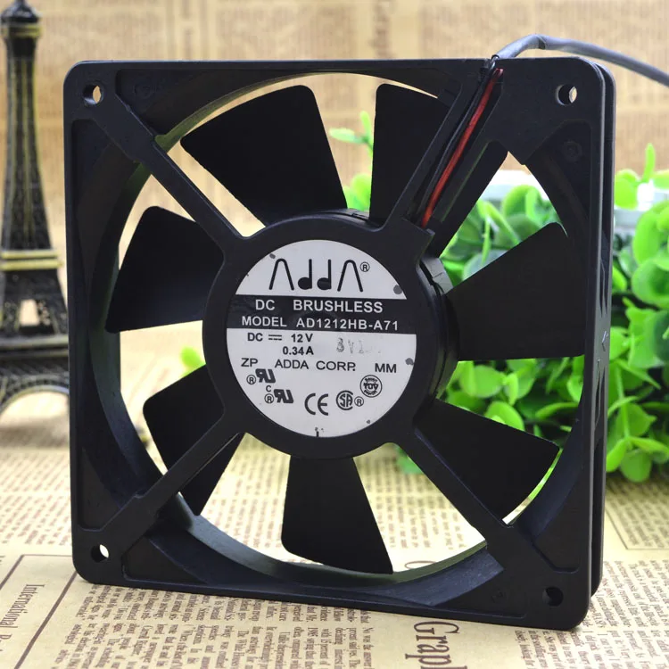 

ORIGINAL 12025 12V 0.34A 2WIRES CASE FAN AD1212HB-A71