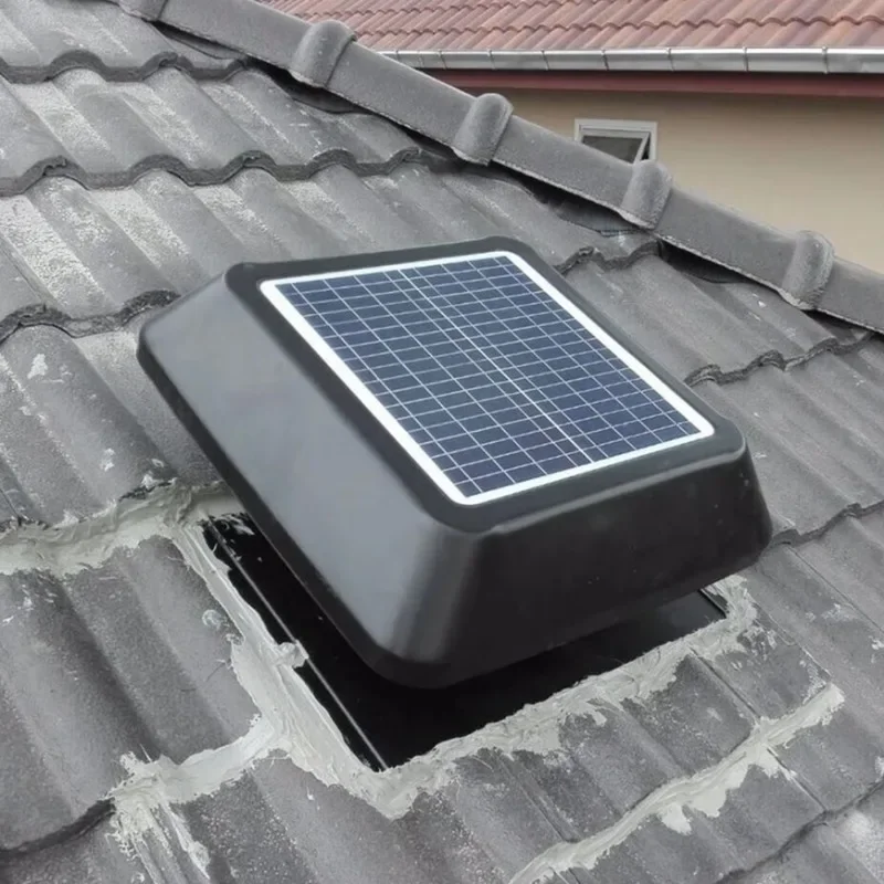 

Solar Powered Attic Fan for Tile Tin Asphalt Roof Mounted Waterproof Air Exhaust Vent Fan HVAC Ventilation Fan