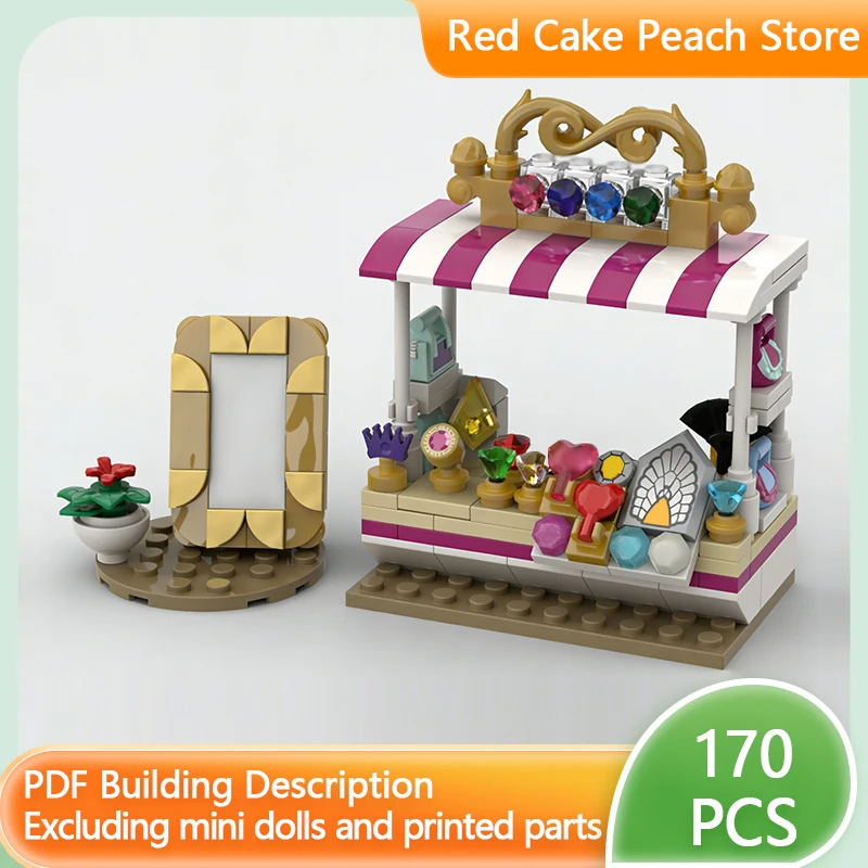 

City Street View Model MOC Building Bricks Small Jewelry Stand Modular Technology Children Holiday Gifts Assemble Toys Suit