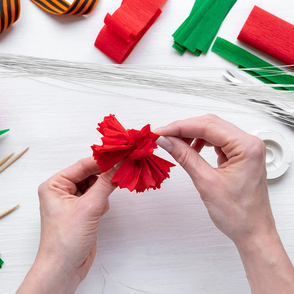 

100pcs White Floral Wire Stems Flexible Iron Core Craft Flower Picks For Diy Arrangements Durable Artificial Florist Stem