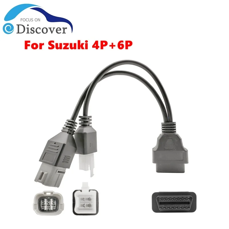 NEW For SUZUKI Motorcycle Wire Rods OBD2 For SUZUKI 4PIN+6PIN Cable Car Diagnostic  Connector Cable OBD Adapter Extension Cable