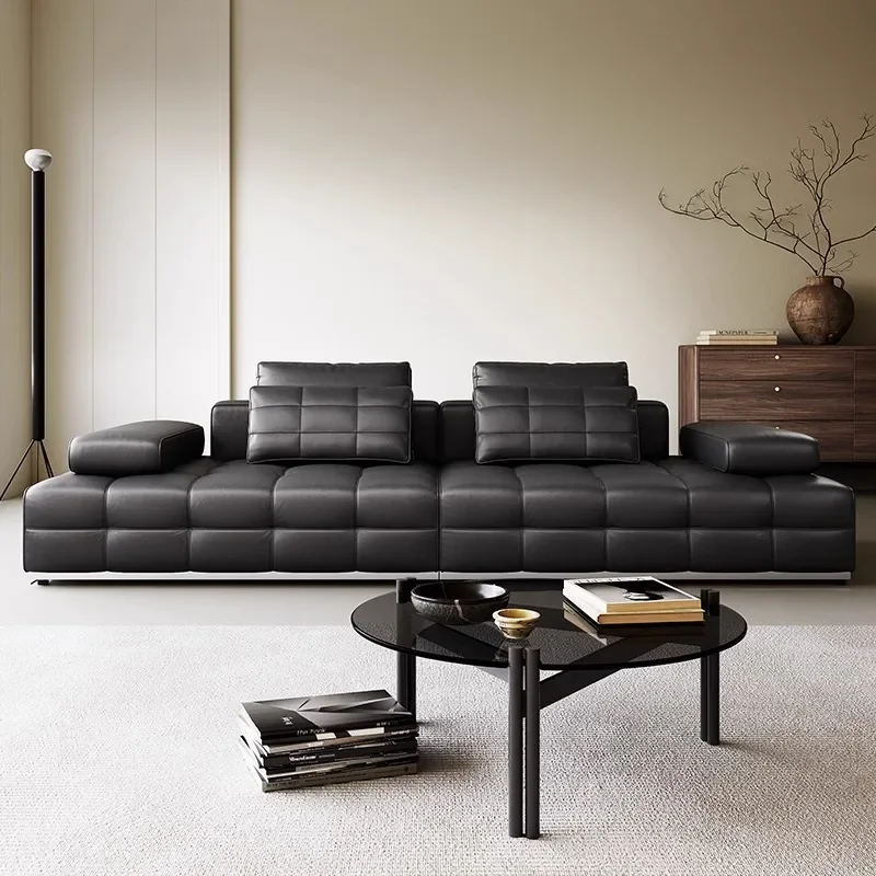 For Lawrence leather sofa Italian minimalist size villa customer corner sofa villa modern straight luxury sofa