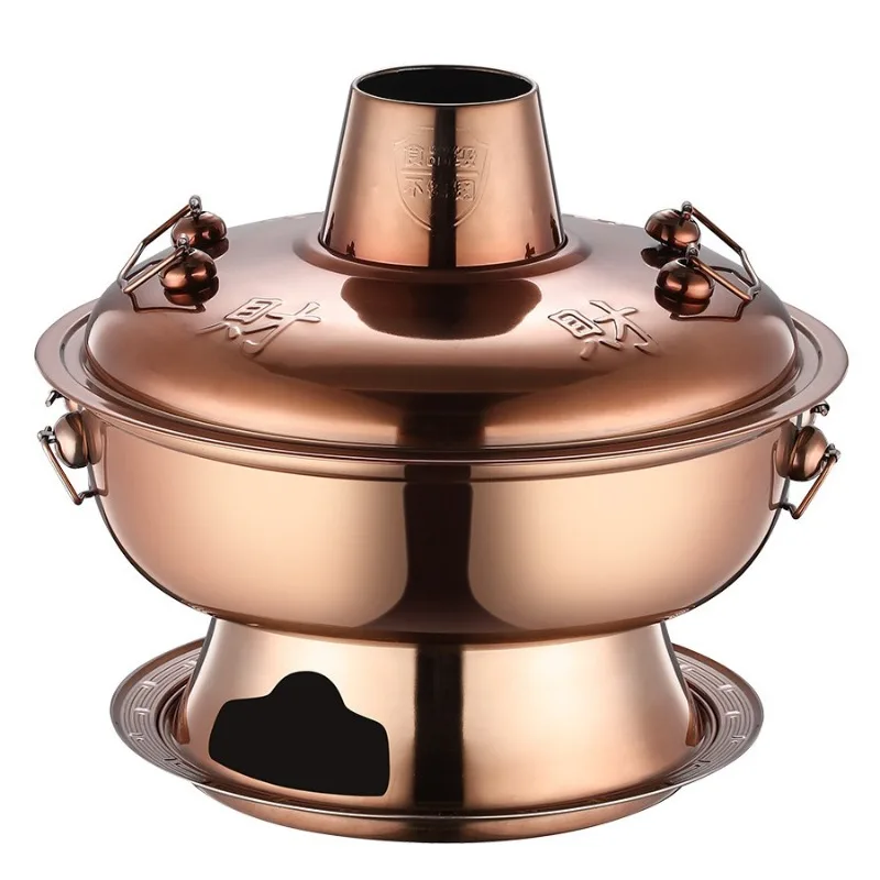 

Imitation copper charcoal old-fashioned red copper stainless steel charcoal hot pot