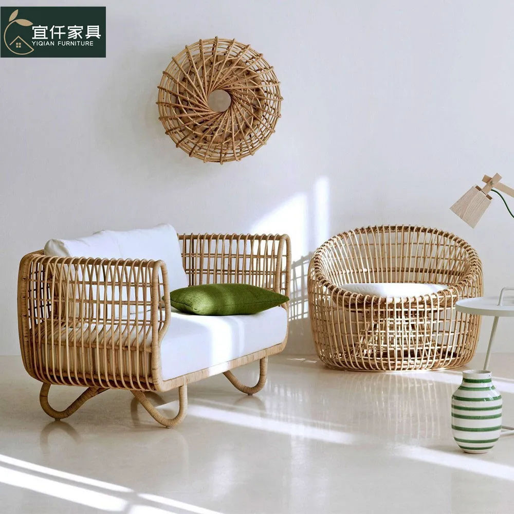 

Outdoor rattan sofa, coffee table combination, courtyard garden, terrace, casual woven rattan chair, outdoor waterproof and