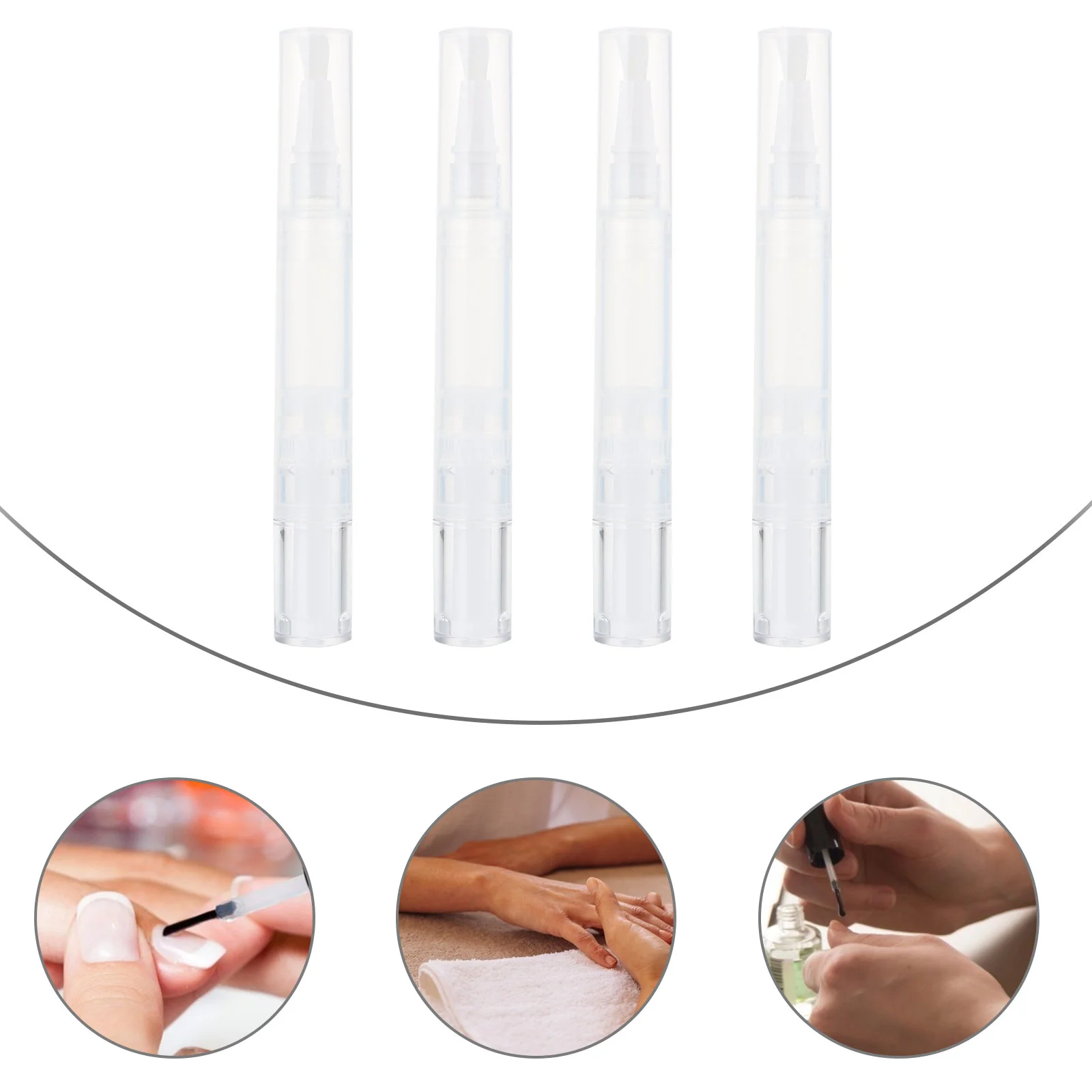 4 Pcs Liquid Foundation Dispenser Lip Gloss Concealer Empty Tube Lipgloss Tubes Oil Applicator Twisting Plastic Brush