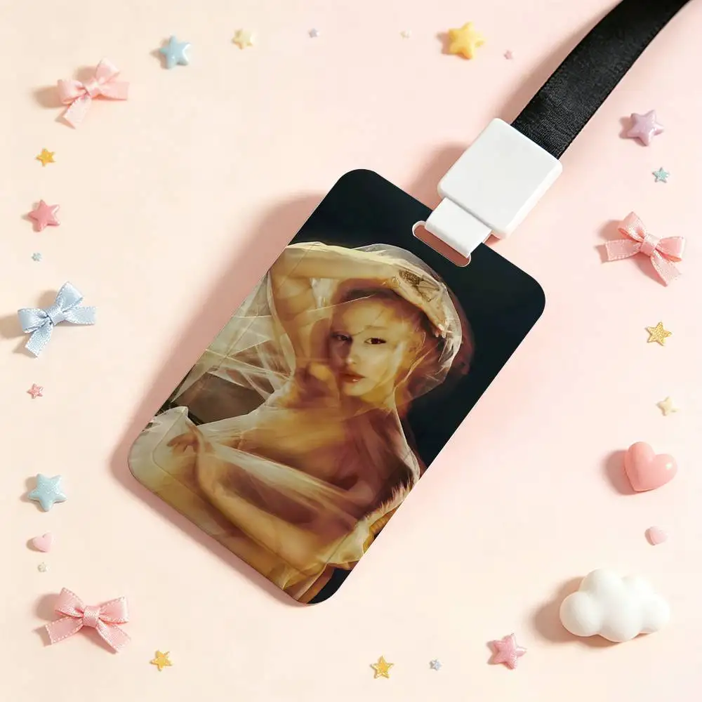 Singer A-Ariana Grande-Sw NFC Contactless Sliding Card Sleeve For Student Cards, Bus Cards, ID Cards, And Work Permits