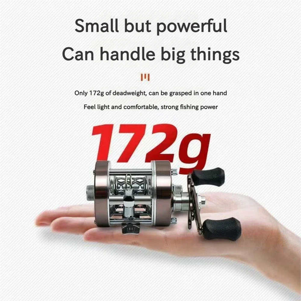 

5.0:1 Full Metal Micro Drum Reel Synchronized Line Guide Lightweight For Stream Trout & Lure Fishing Left/Right Hand W300L/W300