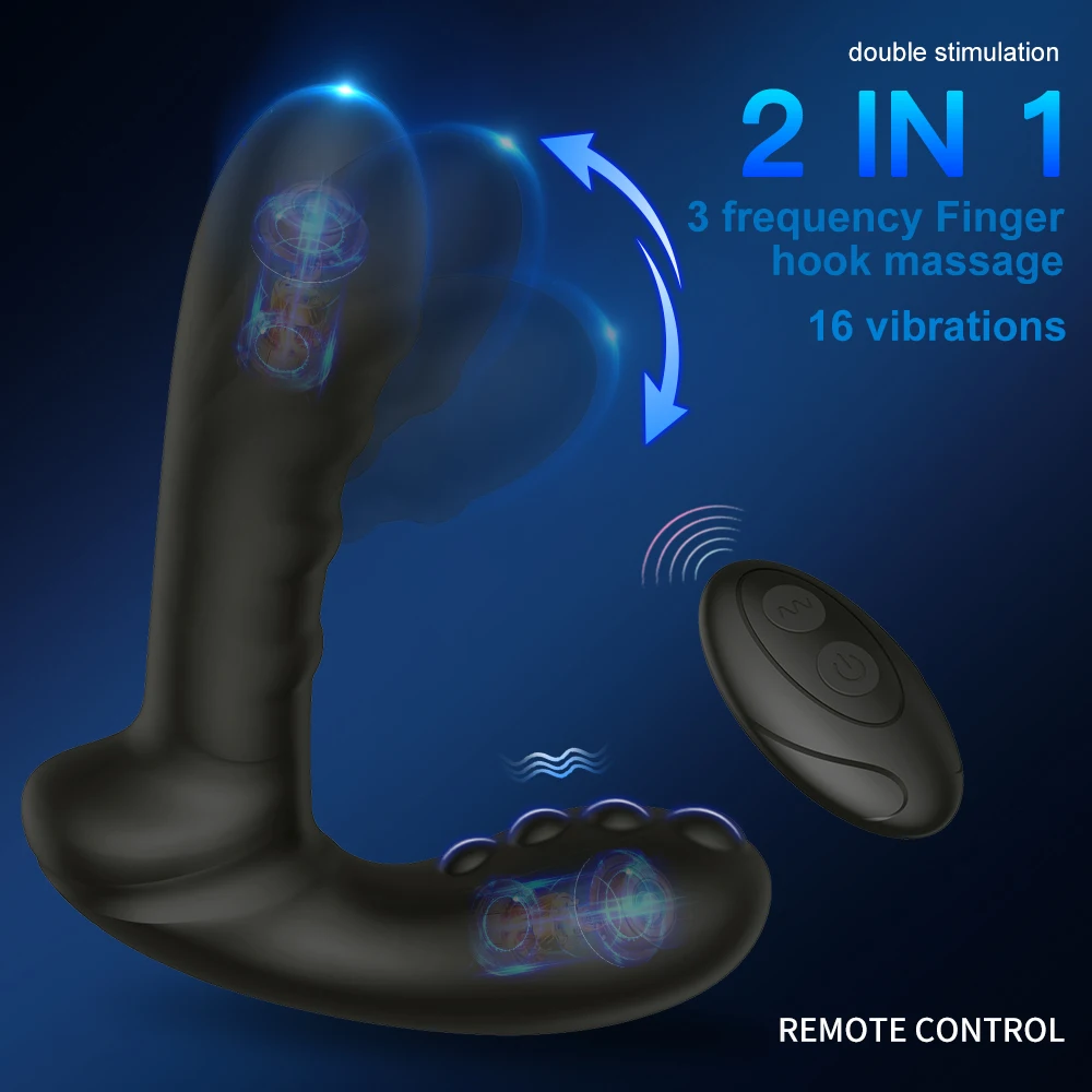 Wiggle Prostate Massager Male Anal Vibrator for Men Wireless Remote Butt Plug Vibrating Anus Masturbator Sex Toys for Couples view 2