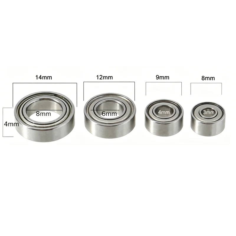 4pcs/Set Dental Low-Speed Handpiece Bearings Replacement Parts for Dental Lab Grinders Compatible with 204/90 Micromotor
