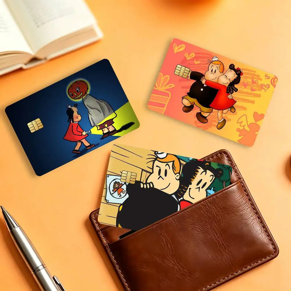 Cute Little Girl L-lulu Matte Card Stickers For Credit Cards Debit Cards And Transit Cards 4Pcs